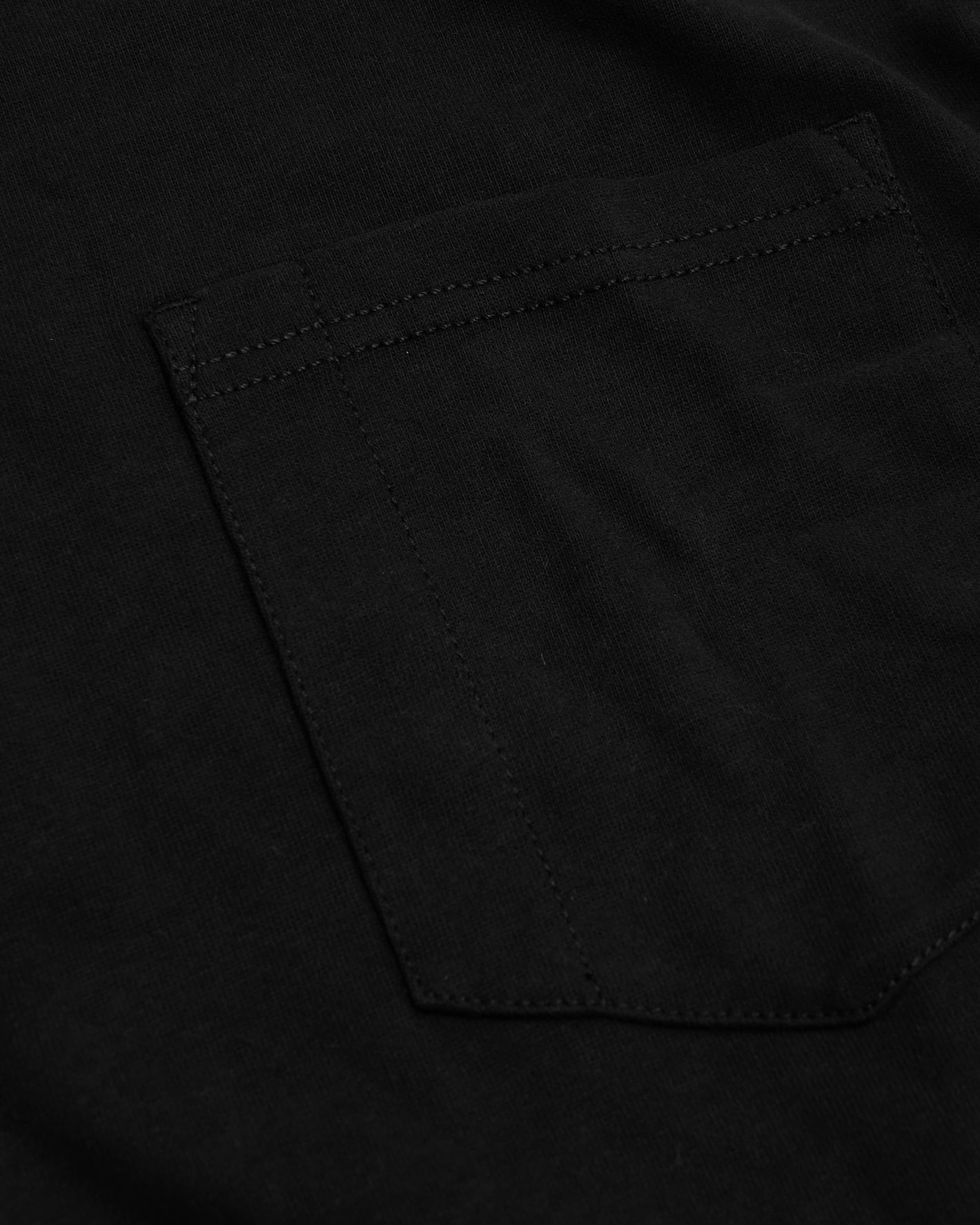Black & Navy Heavyweight Long Sleeve Pocket Crew 4-Pack