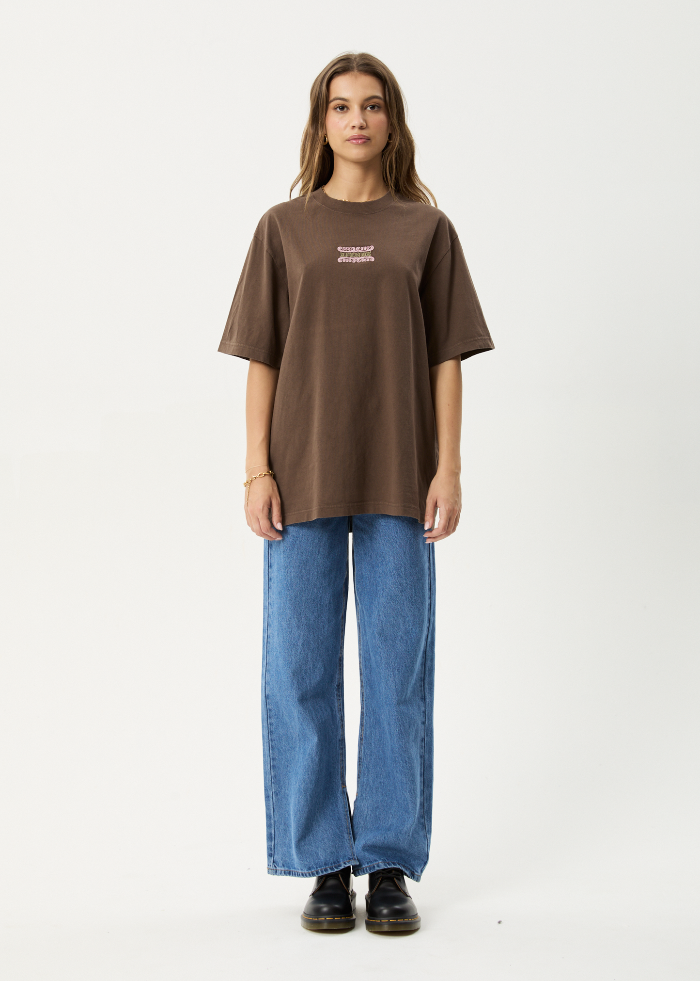 AFENDS Mens Sixsixsix - Retro Tee - Coffee