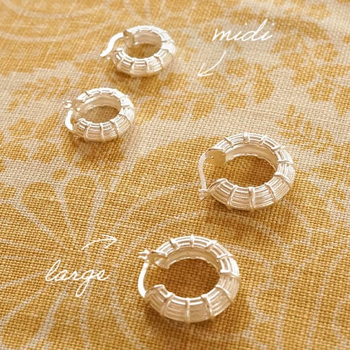 Apollo Hoop Earrings Sterling Silver