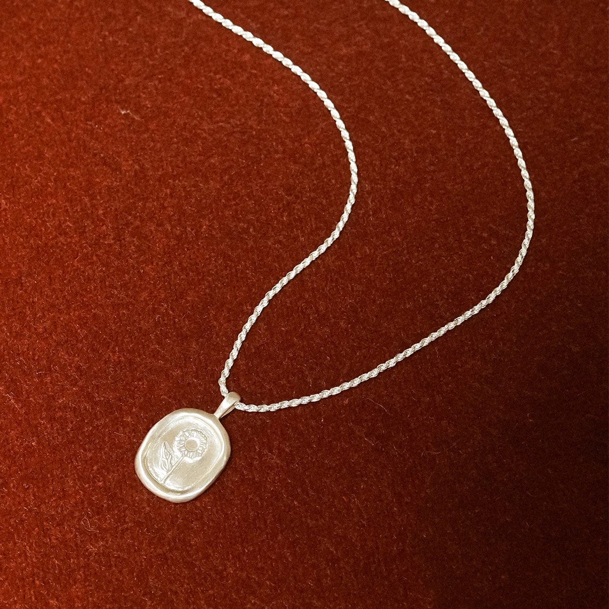 Sunflower Necklace Sterling Silver