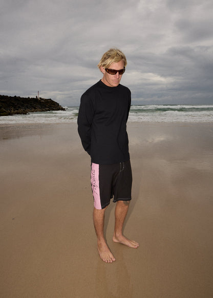 AFENDS Mens Valentine - Surf Related Boardshort 19" - Black