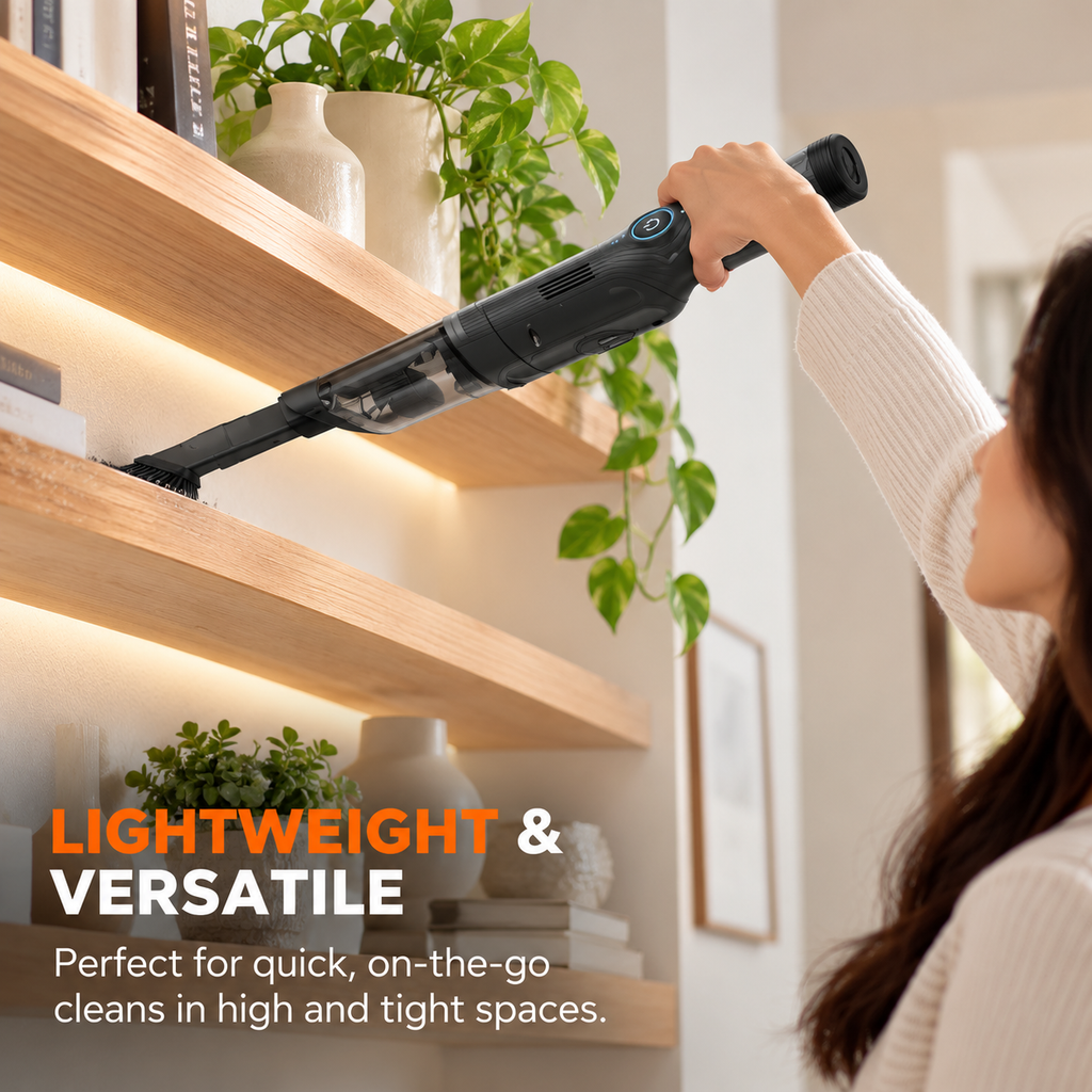 Cordless Handheld Vacuum Cleaner | Portable Vacuum for Home & Car