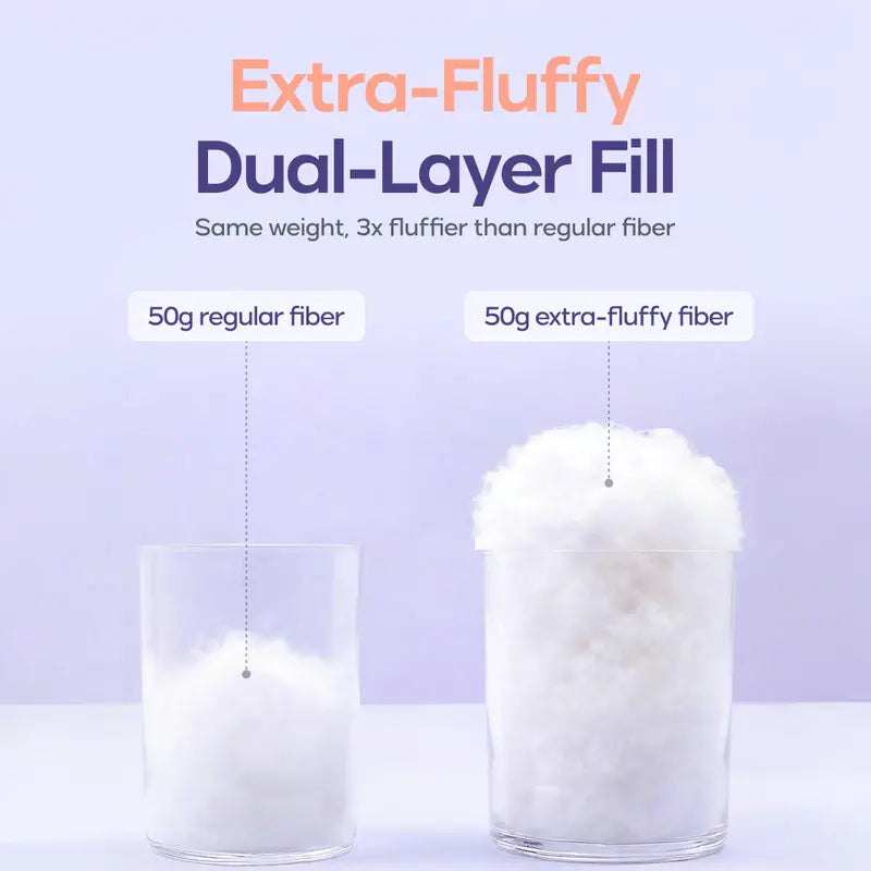 Cloud-Soft Cooling Pillow | Fluffy Puff-Grid Bed Pillow