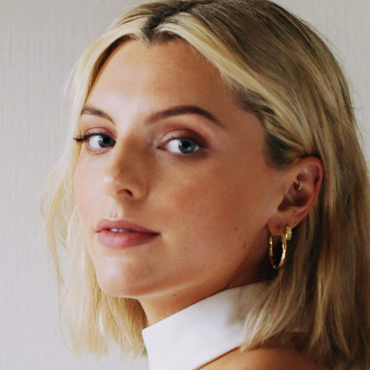 3 Piercing Goddess Earring Stack 18ct Gold Plate