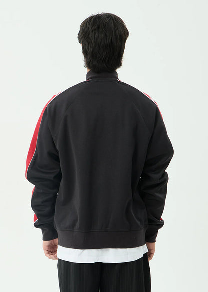 AFENDS Mens Holloway - Zip Through Track Jacket - Black