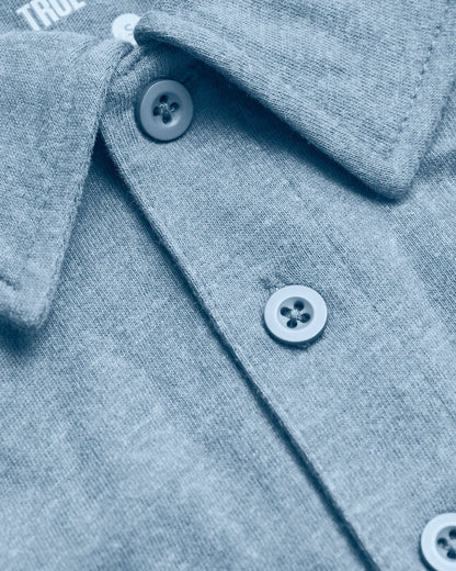 Heather Indigo Short Sleeve Tall Polo