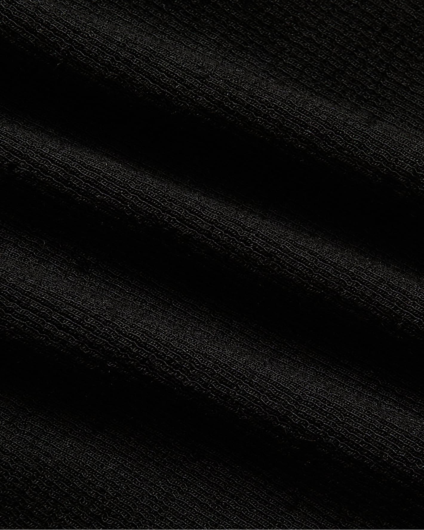 Womens Black Ribbed 3/4 Sleeve Scoop Neck Tee