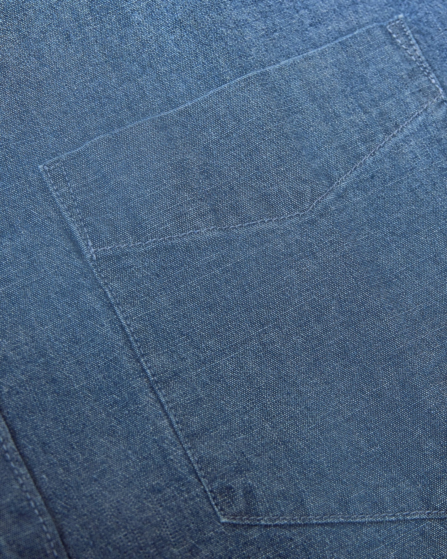 Light Indigo Wash Long Sleeve Chambray Shirt
