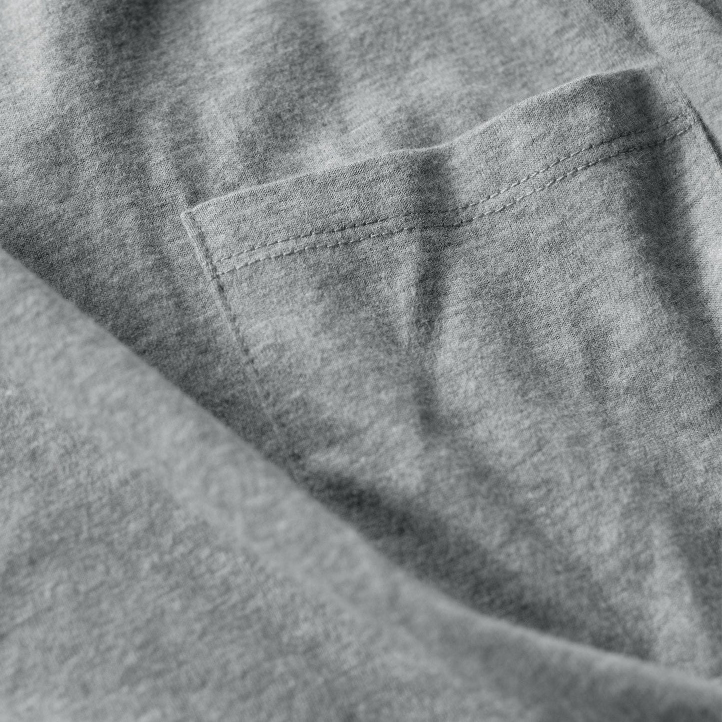 Heather Gray Pocket Crew Tee
