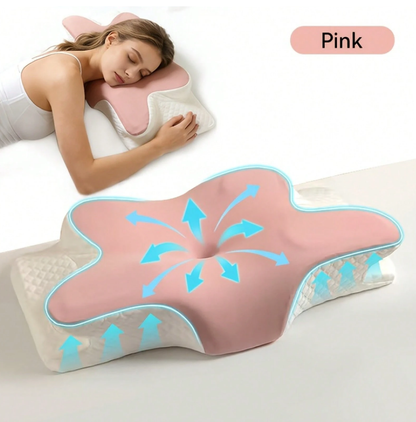Butterfly Memory Foam Cervical Pillow – Ergonomic Neck Support for Sleep