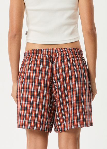 AFENDS Mens Wrecked - Boxer Short - Terra