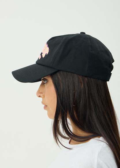 AFENDS Mens Flame On - Five Panel Cap - Black
