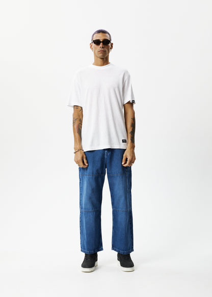 AFENDS Mens Richmond - Denim Workwear Jean - Authentic Blue