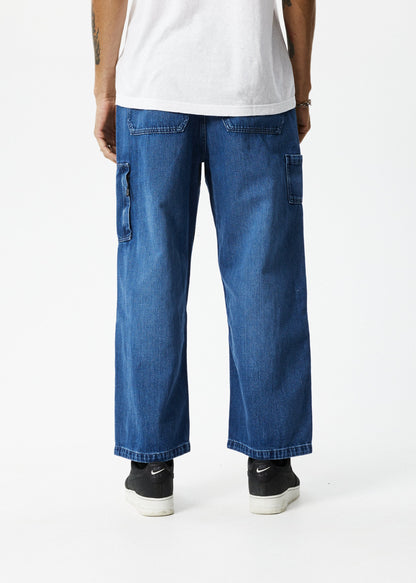 AFENDS Mens Richmond - Denim Workwear Jean - Authentic Blue