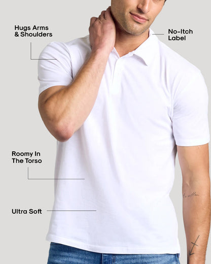 White Classic Polo 3-Pack