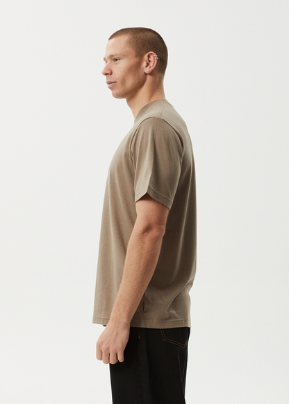 AFENDS Mens Flame - Retro Tee - Fossil