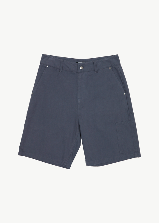 AFENDS Mens Harper - Canvas Workwear Short 20" - Marlin