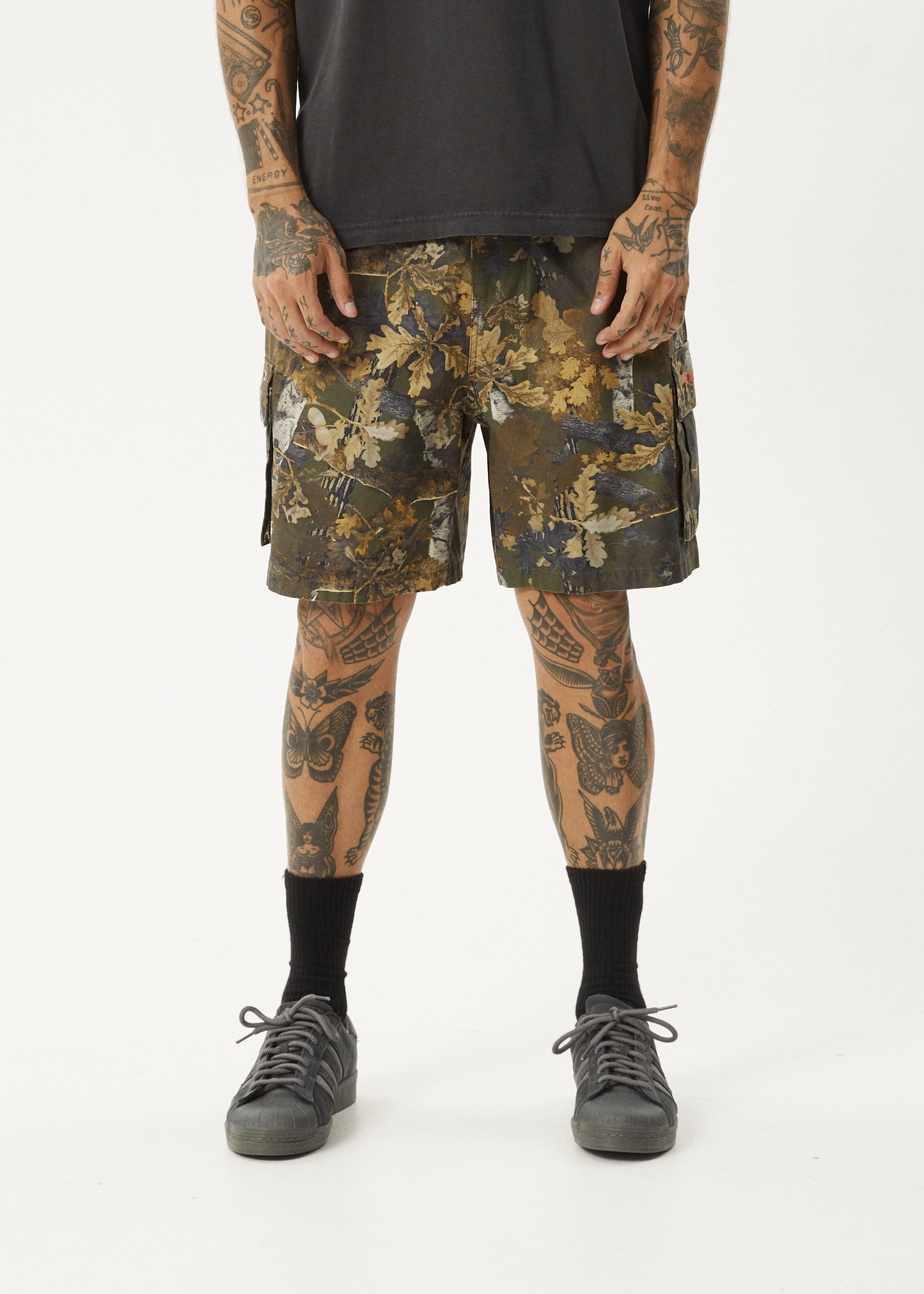 AFENDS Mens Ninety Eights Cargo - Oversized Cargo Short 20" - Find Me