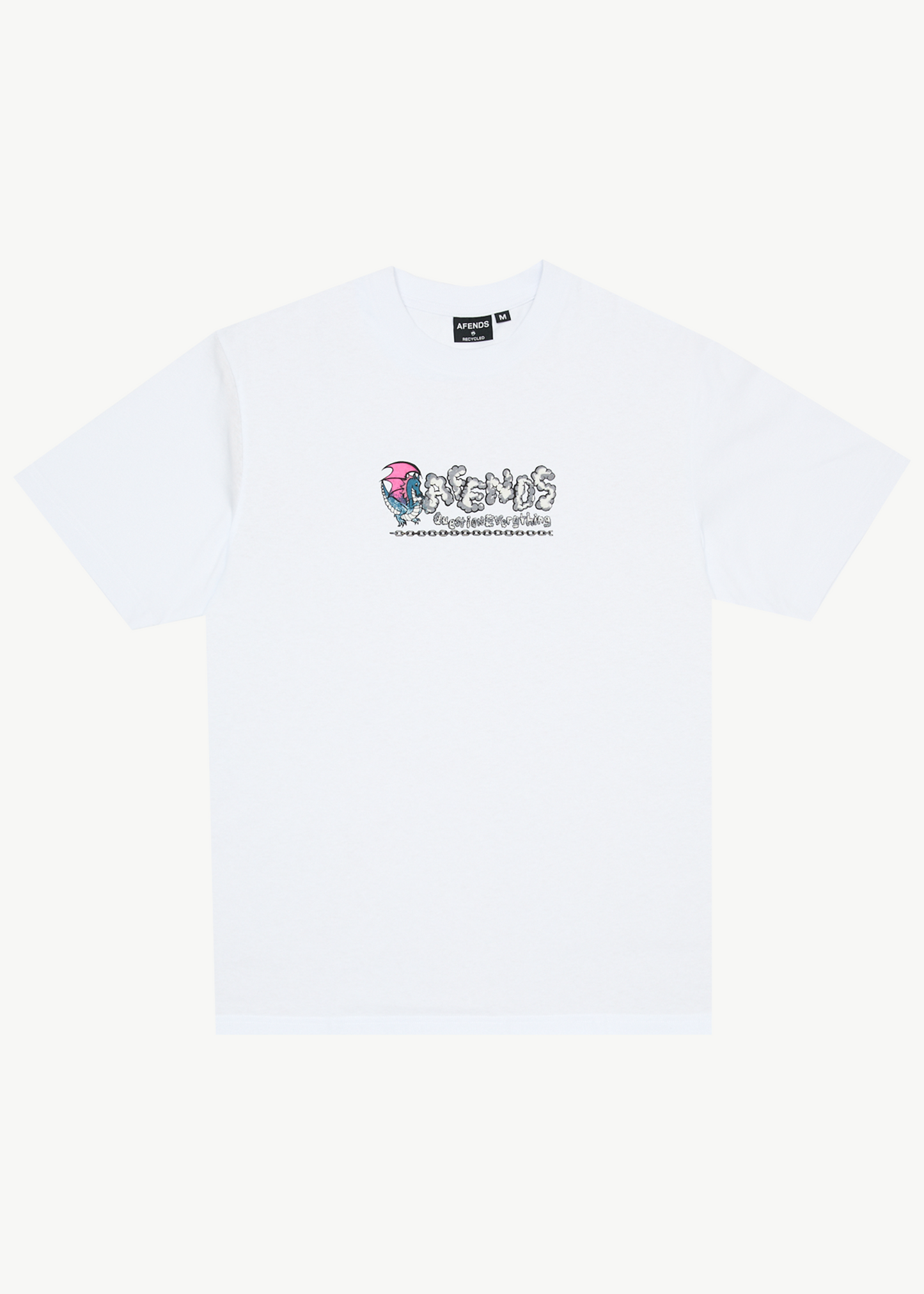 AFENDS Mens Huffenpuff - Retro Tee - White
