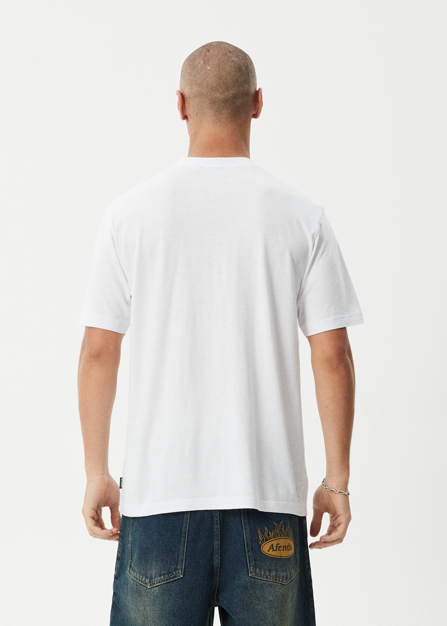 AFENDS Mens Flyin - Retro Tee - White