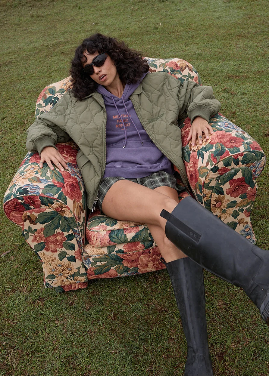 AFENDS Mens Mellross - Bomber Jacket - Military