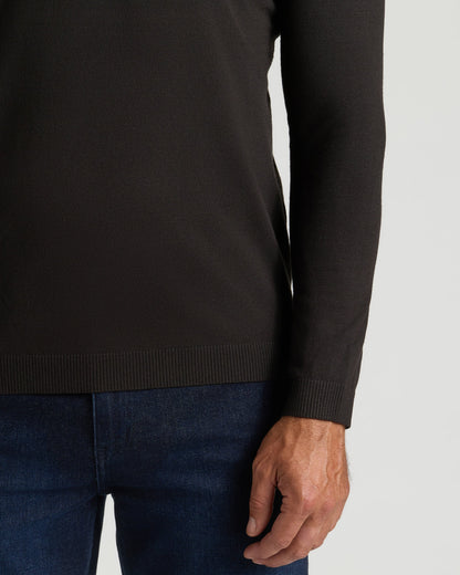 Black Dressy V-Neck Sweater