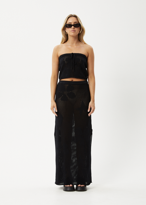 AFENDS Womens Riley - Knit Maxi Skirt - Black