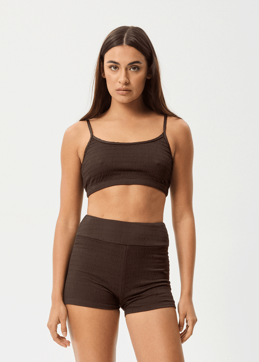 AFENDS Womens Cleo - Swim Short - Coffee
