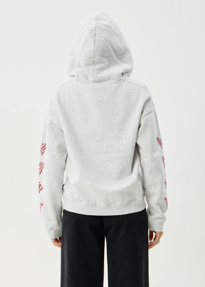 AFENDS Womens Rise - Pull On Hood - Grey Marle