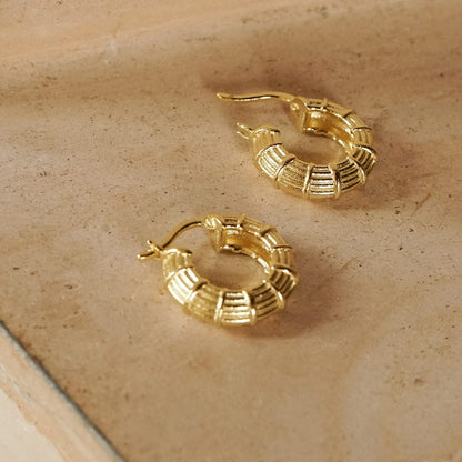 Apollo Hoop Earrings 18ct Gold Plate