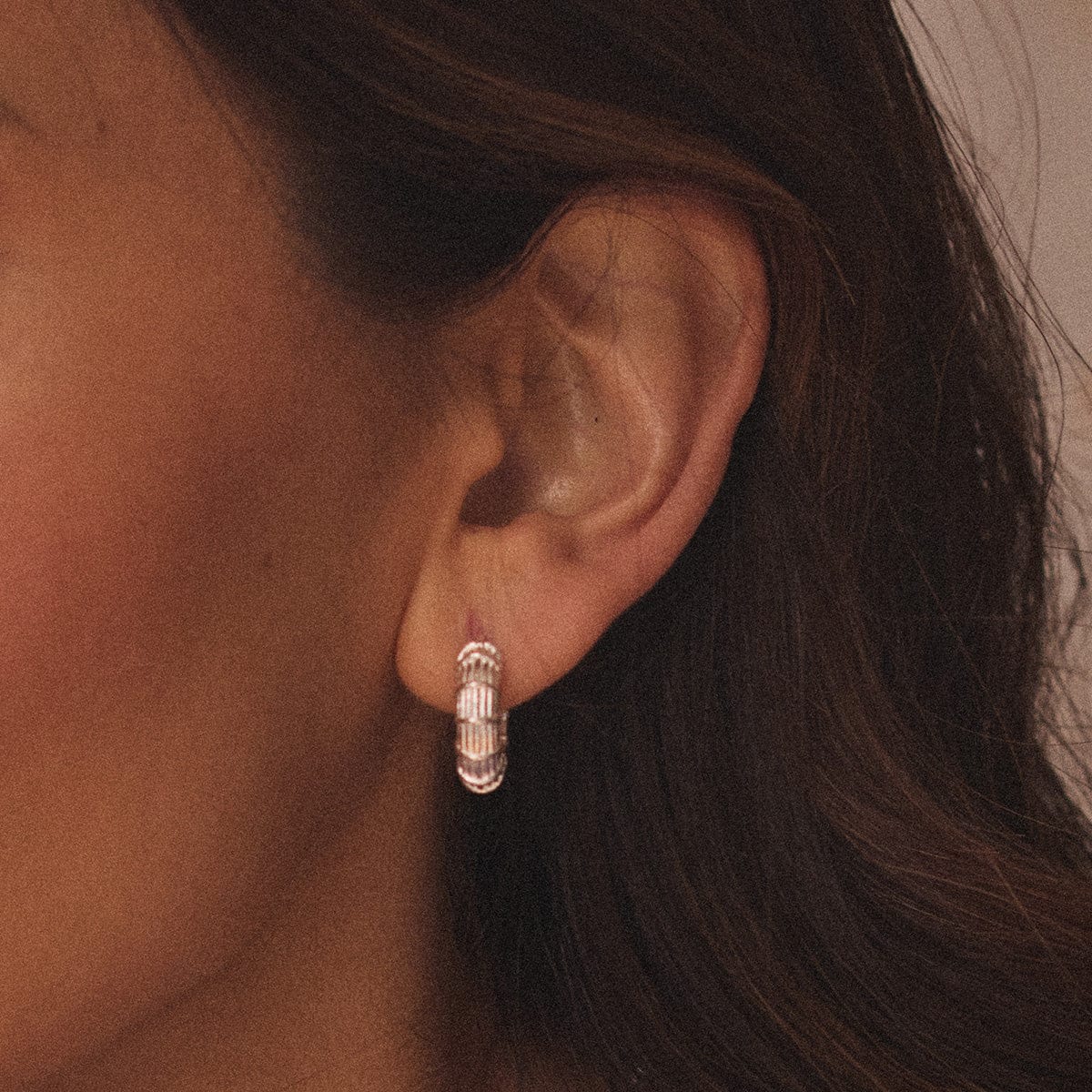 Apollo Hoop Earrings Sterling Silver