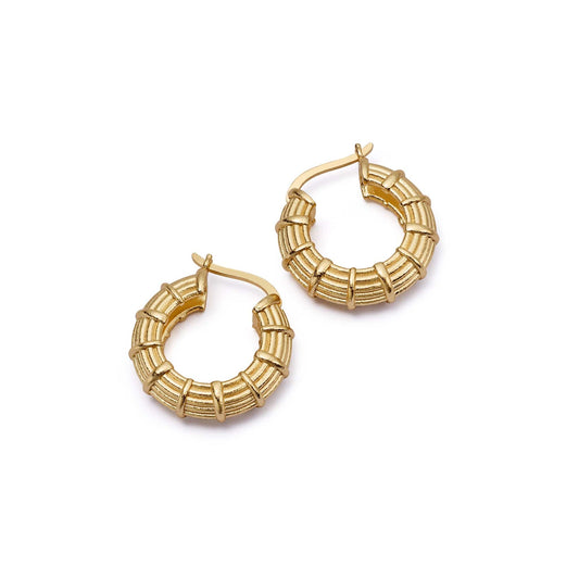 Apollo Hoop Earrings 18ct Gold Plate