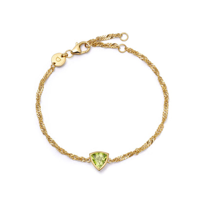 Birthstone Charm Bracelet 18ct Gold Plate