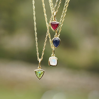 Birthstone Charm Pendant 18ct Gold Plate