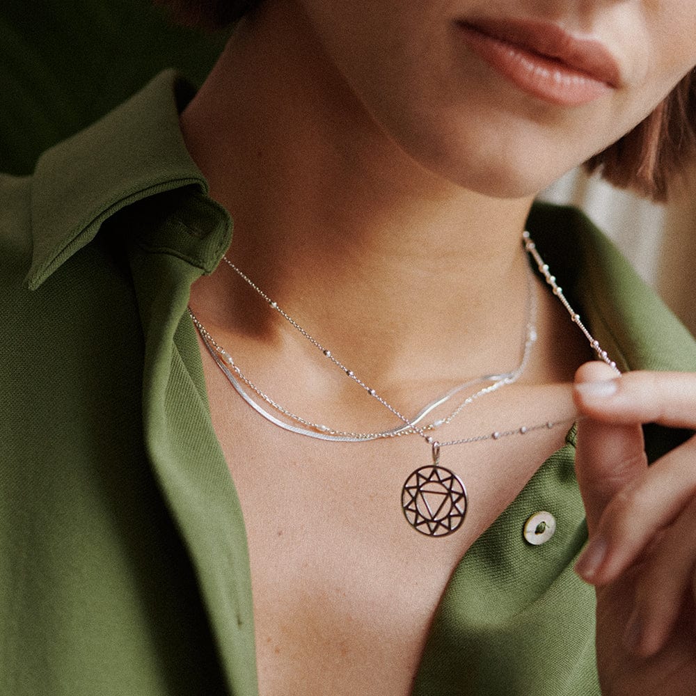 Chakra Necklace Sterling Silver