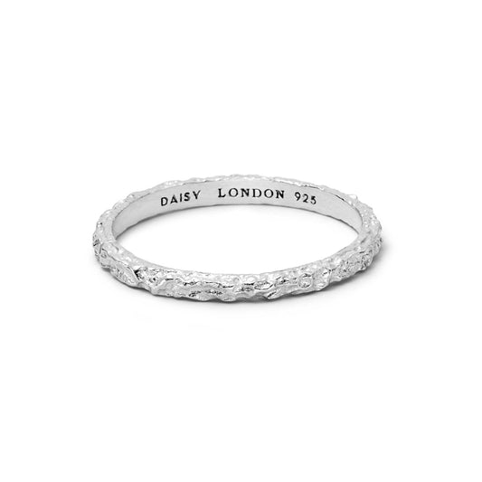 Coral Stacking Ring Sterling Silver