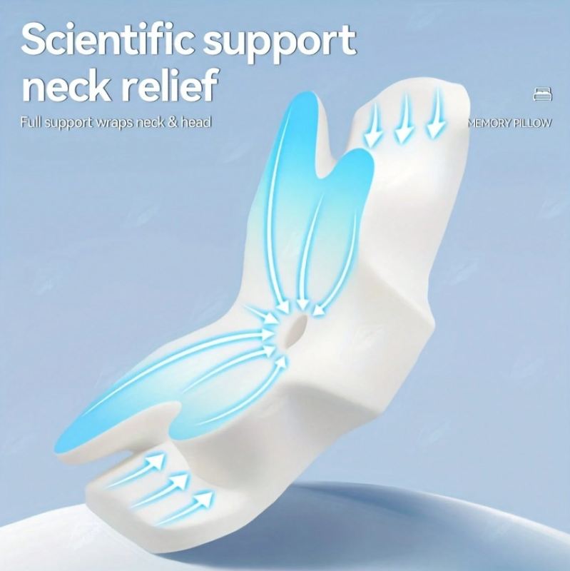 Butterfly Memory Foam Cervical Pillow – Ergonomic Neck Support for Sleep