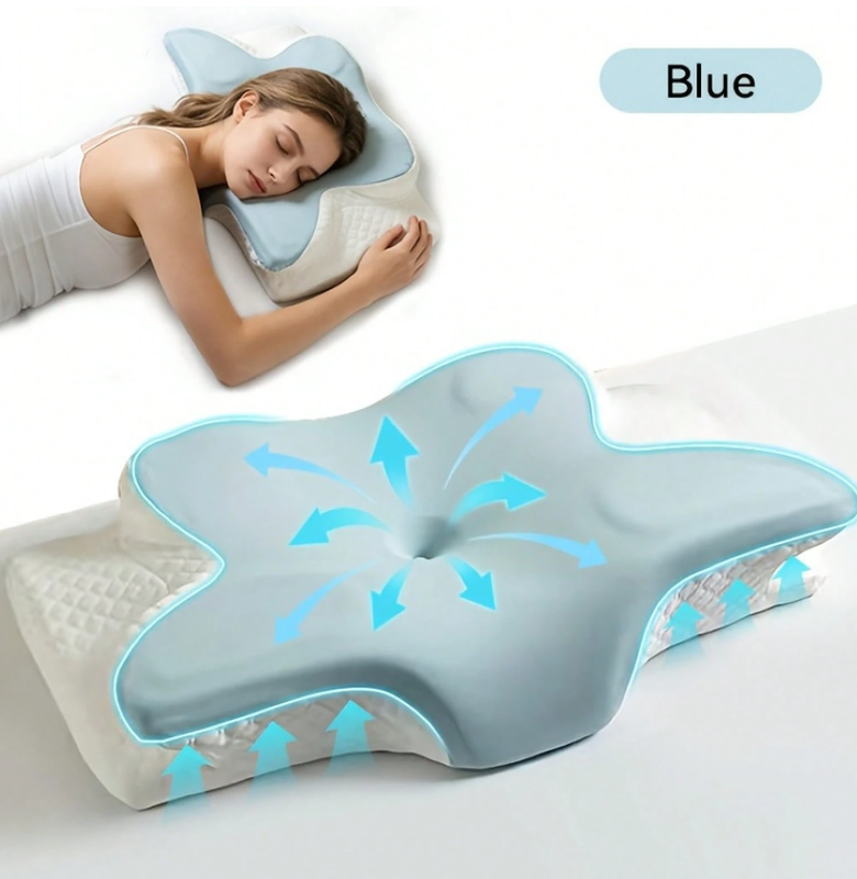 Butterfly Memory Foam Cervical Pillow – Ergonomic Neck Support for Sleep
