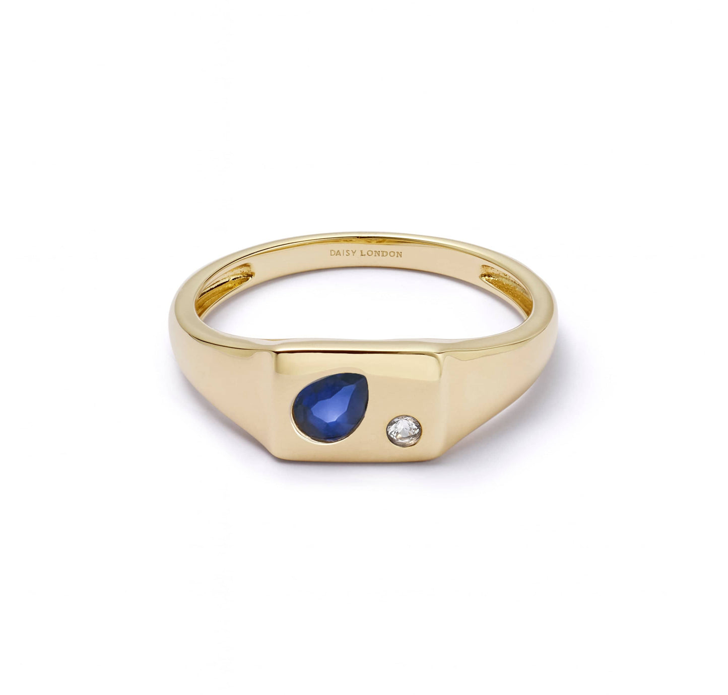Estée Lalonde Birthstone Signet Ring 14ct Solid Gold