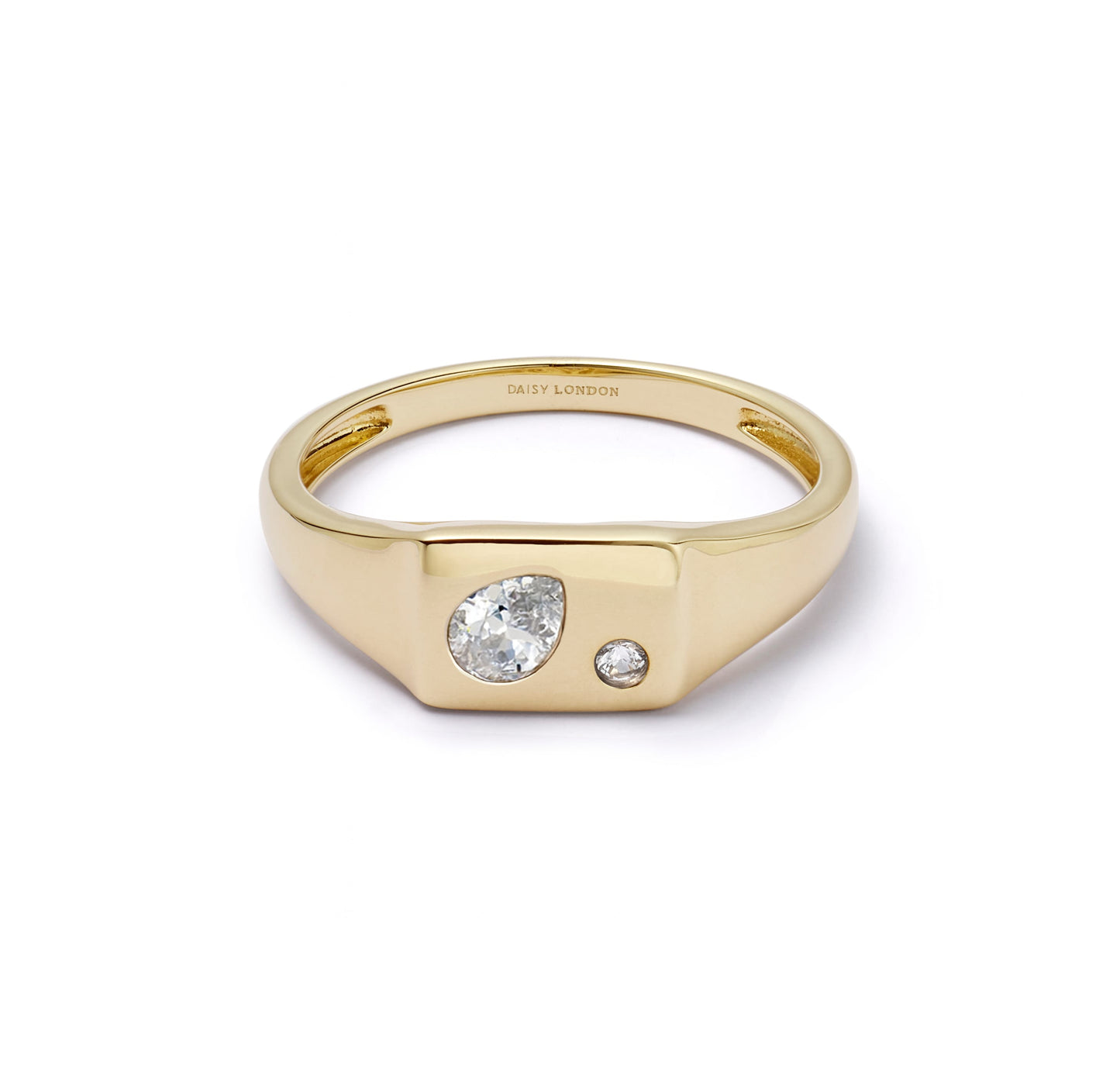Estée Lalonde Birthstone Signet Ring 18ct Gold Plate