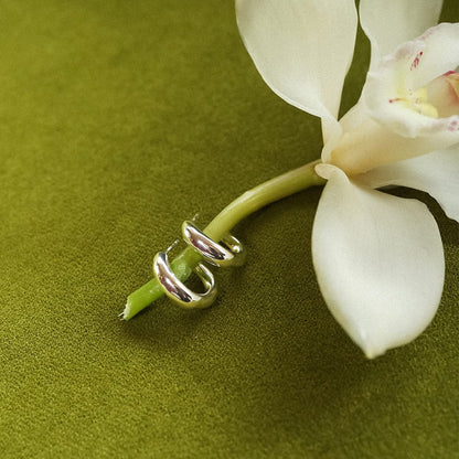 Estée Lalonde Chunky Organic Hoop Earrings Sterling Silver