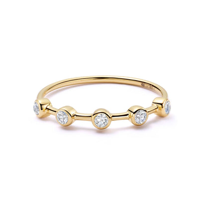 Estée Lalonde Fine Round Sapphire Ring 14ct Solid Gold