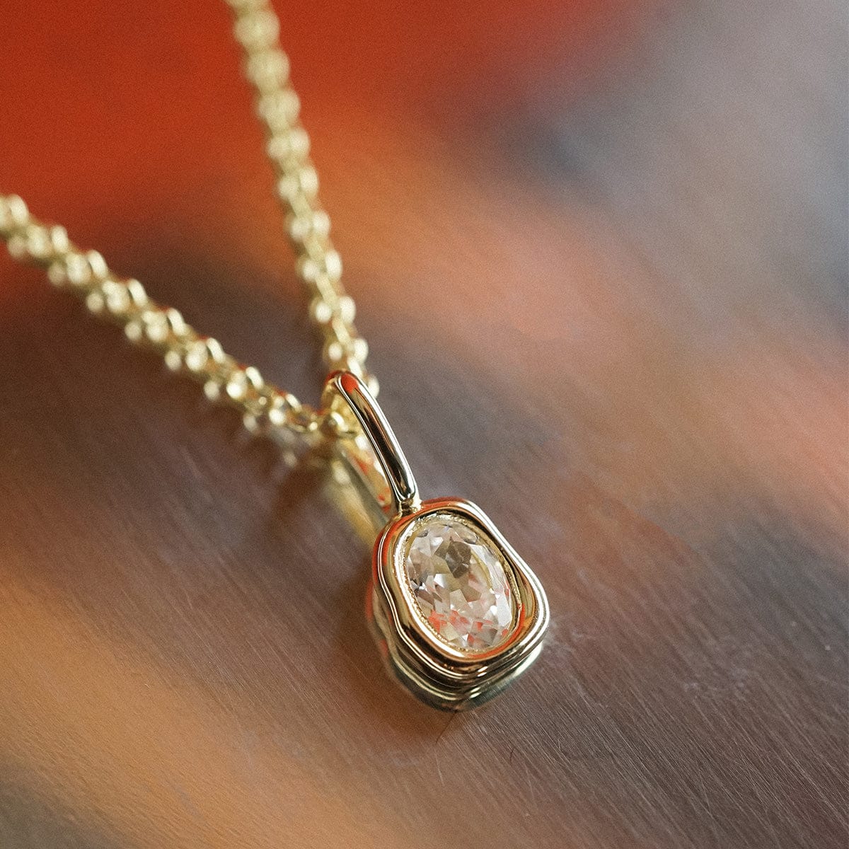 Estée Lalonde Sapphire Charm Pendant 18ct Gold Plate