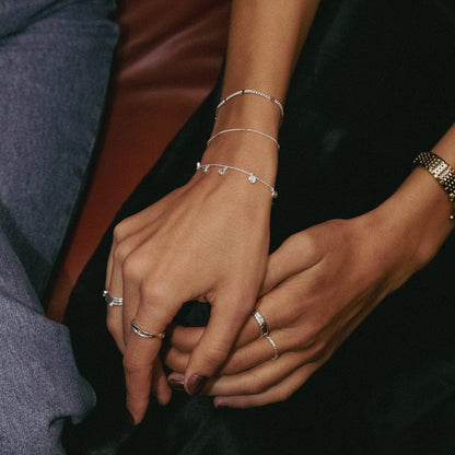 Estée Lalonde Forever Friendship Bracelet Stack Sterling Silver