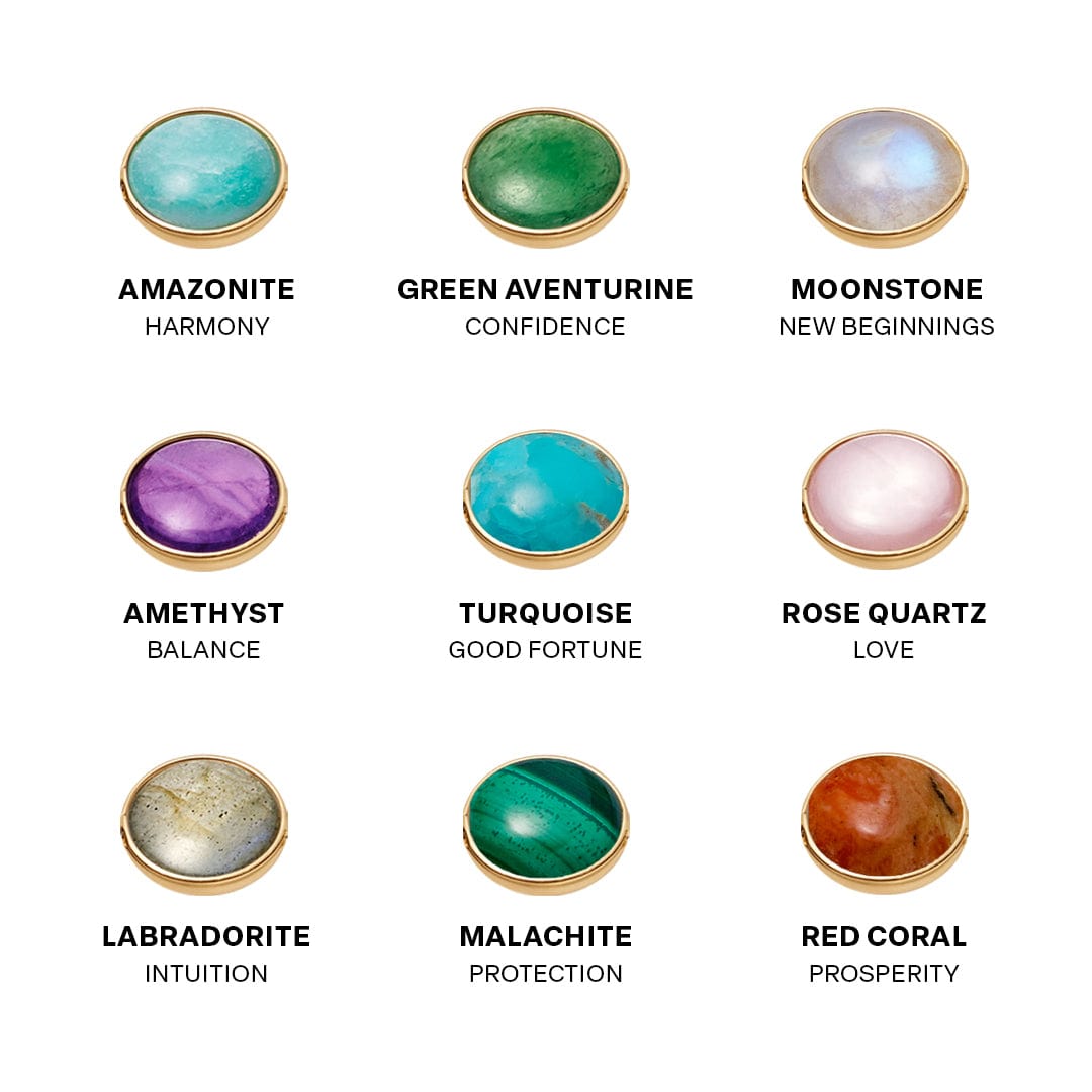 Green Aventurine Healing Stone Bobble Ring 18ct Gold Plate