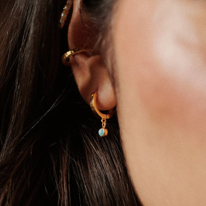 Healing Huggie Hoop Earrings 18ct Gold Plate