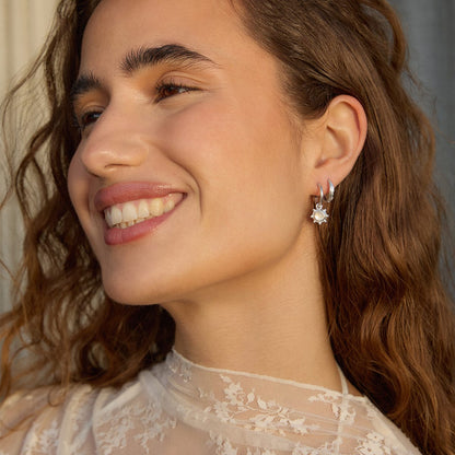 Healing Stone Charm Earrings Sterling Silver