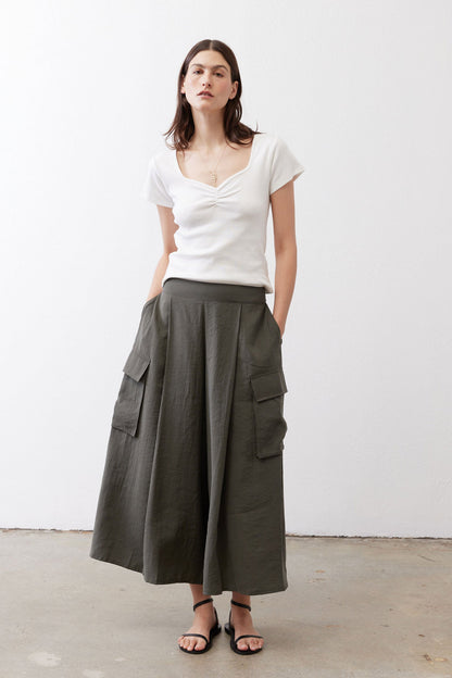 Dipped Square Neck Top