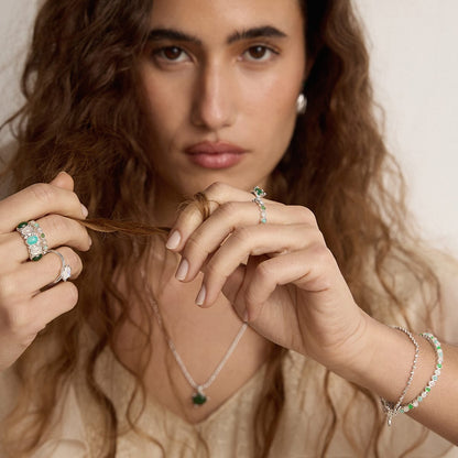 Moonstone Claw Ring Sterling Silver