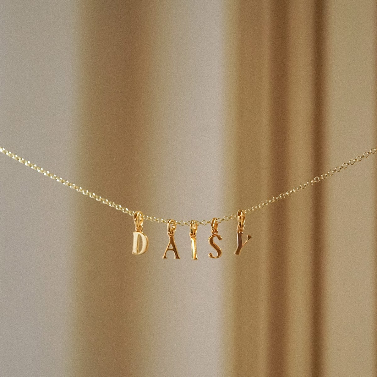 Personalised Initial Charm Pendant 18ct Gold Plate